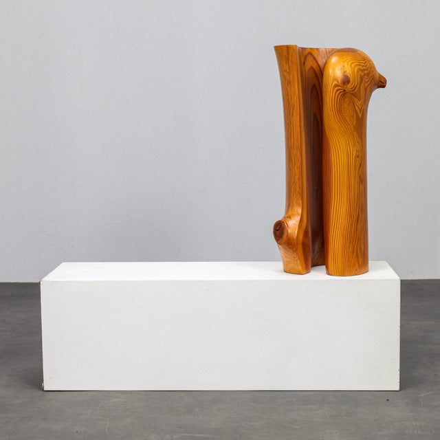 Brown Ineke Van Zuuren, Abstract Sculptures, 1970s, Pine For Sale - Image 8 of 8