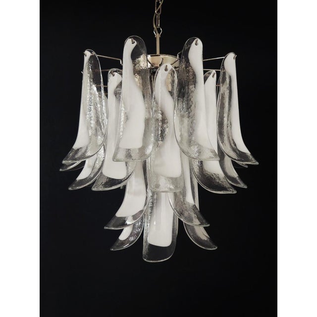 Vintage Italian Murano Chandelier 26 Glass Petals, 1990s For Sale - Image 4 of 12