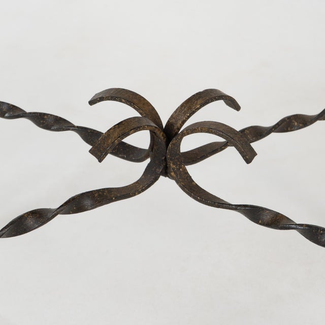 20th Century French Metal and Wooden Side Table With Twisted Legs For Sale - Image 13 of 18