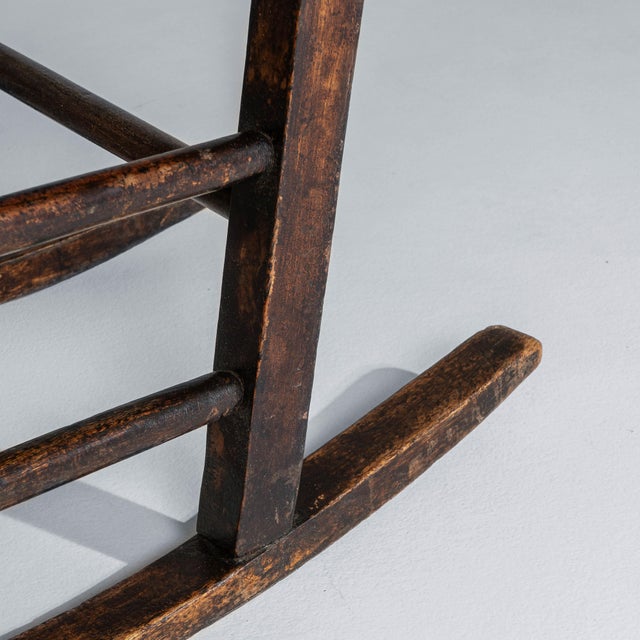 19th Century English Lancashire Ash and Elm Spindle Wingback Chair For Sale - Image 14 of 18