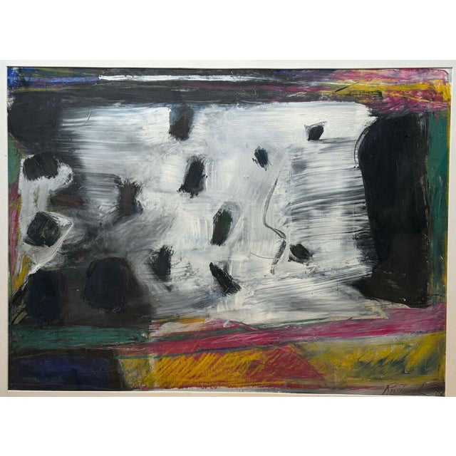 Vintage 1982 Susan Rowland Abstract Expressionist Painting - Santa Fe Gallery For Sale In Boston - Image 6 of 12