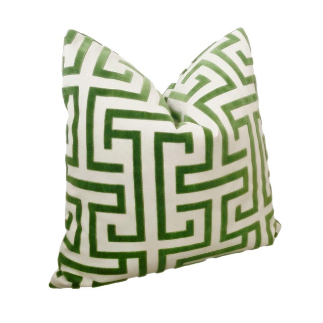 Thibaut Ming Trail Green Down Pillow 22" Chairish
