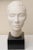 Antique White Vintage Plaster of Paris Female Head Bust Sculpture on Black Wood Base, Restored, Italy, 1960's For Sale - Image 8 of 10
