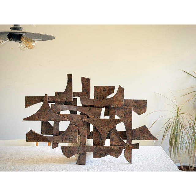 1960s 1960s–1970s Brutalist Style Abstract Wall Sculpture in the Style of Curtis Jere by Austin Productions For Sale - Image 5 of 11