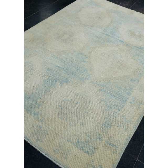 Turkish Turkish Oushak Rug 5' x 7'2" #17859 For Sale - Image 3 of 8
