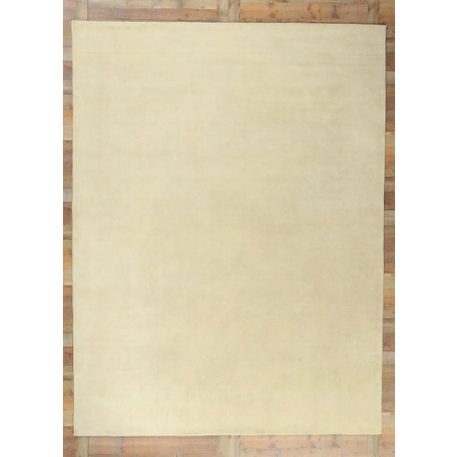 Ivory Contemporary Ivory Rug With Luxe Minimalist Style - 08'11 X 11'11 For Sale - Image 8 of 9