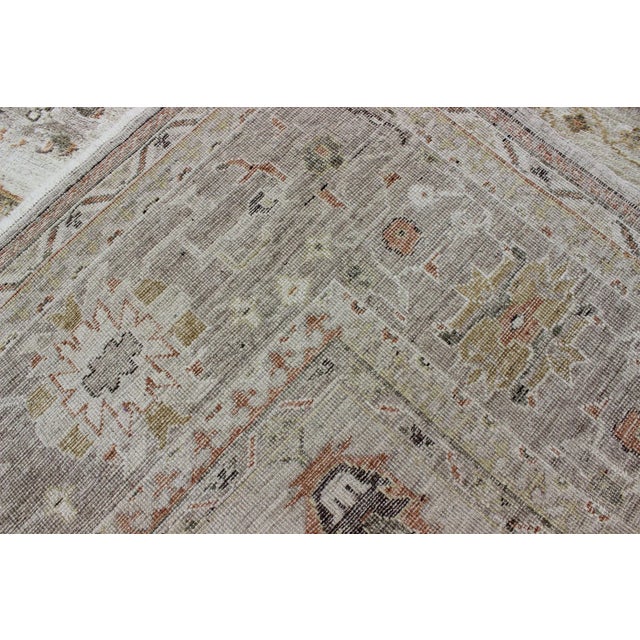 Keivan Woven Arts Large Angora Turkish Oushak Rug With Floral Motifs in Neutral Tones For Sale - Image 11 of 11