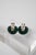 Vintage Weiss Green Bakelite Hinged Bracelet, Clip on Earrings With Amber Rhinestones Set For Sale In Miami - Image 6 of 6