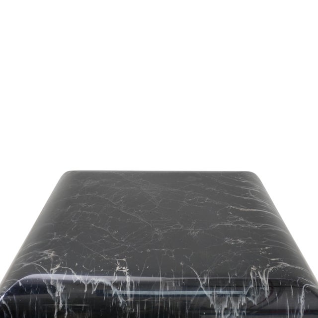 Modern Faux Marble Coffee Table, 1980s For Sale - Image 3 of 5