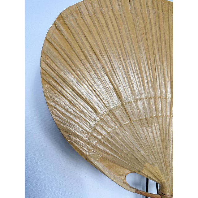 Ingo Maurer Vintage Uchiwa III Wall Lamp in Bamboo by Ingo Maurer for M-Design, Germany, 1970s For Sale - Image 4 of 12