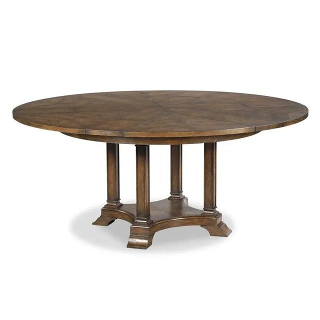 Transitional Woodbridge Furniture Jupe Dining Table, Tobacco Finish For Sale - Image 3 of 4