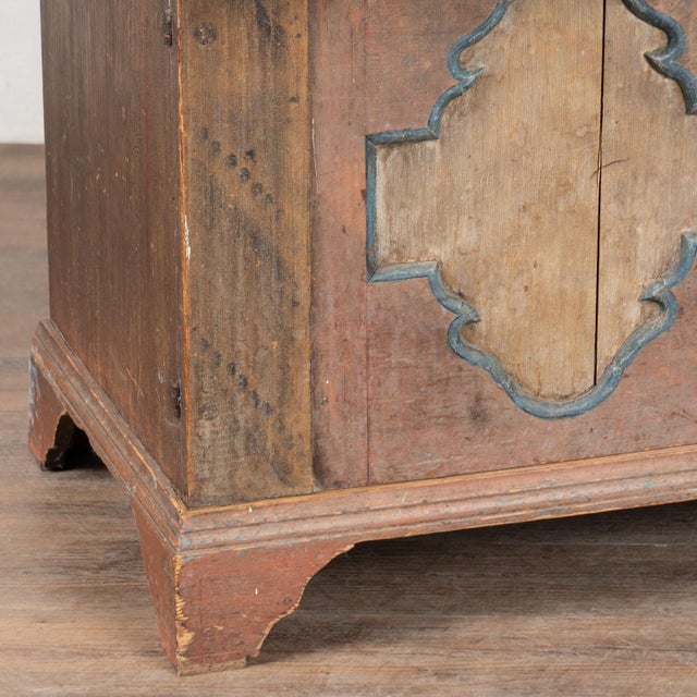 Brown Early 19th Century Original Hand Painted Swedish Secretary Cabinet For Sale - Image 8 of 12