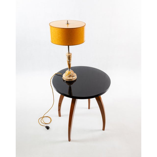 Art Deco Marble Table Lamp, Czechoslovakia, 1930s, in Restored conditions. Designed 1920 to 1949 European Plug (up to...