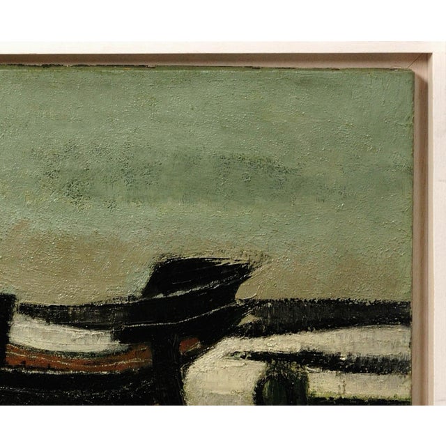 1960s Andre Minaux, Stranded Boats, 1963, Oil Painting on Canvas, Framed For Sale - Image 5 of 18