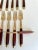 Mid 20th Century Vintage Thailand Rosewood Appetizer Utensil Set - Set of 15 For Sale - Image 5 of 6