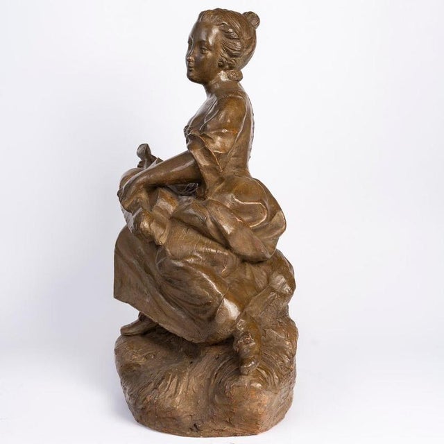 Ceramic Antique Napoleon III Terracotta Sculpture, 1800s For Sale - Image 7 of 10