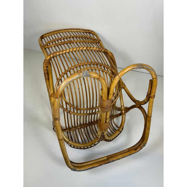 Wood Wicker Armchairs, 1960s, Set of 2 For Sale - Image 7 of 9