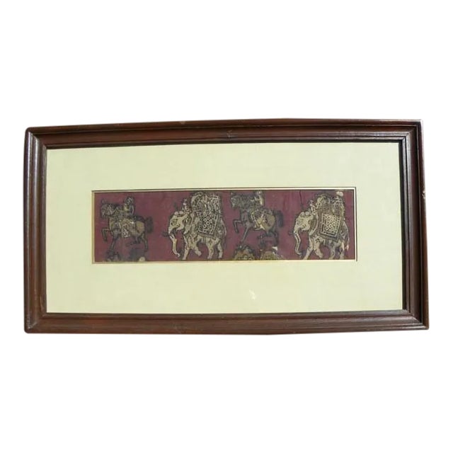 18th Century Framed Kalamkari Textile, Moghul Empire For Sale