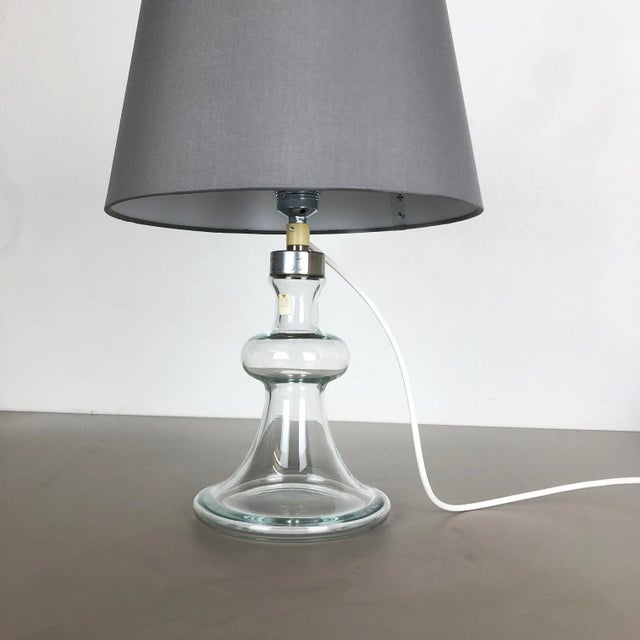 Danish Modern Drop Clear Glass Table Light Base from Holmegaard, 1960s For Sale - Image 3 of 16
