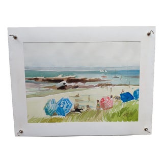 Michel Roubille, L'Île d'Yeu, 1986, Watercolor For Sale