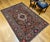 1900 - 1909 Vintage Persian Kashan Rug, Hand-Knotted Wool, Floral Pattern, Navy & Ivory, 5x7 For Sale - Image 5 of 18