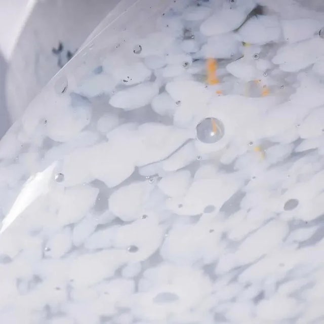 1950s Large White Mottled Goto Glass Pendant Lamp, 1950 For Sale - Image 5 of 10