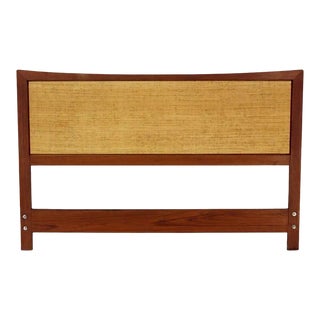 Danish Midcentury Modern Full-Size Teak Reversible panel Headboard For Sale