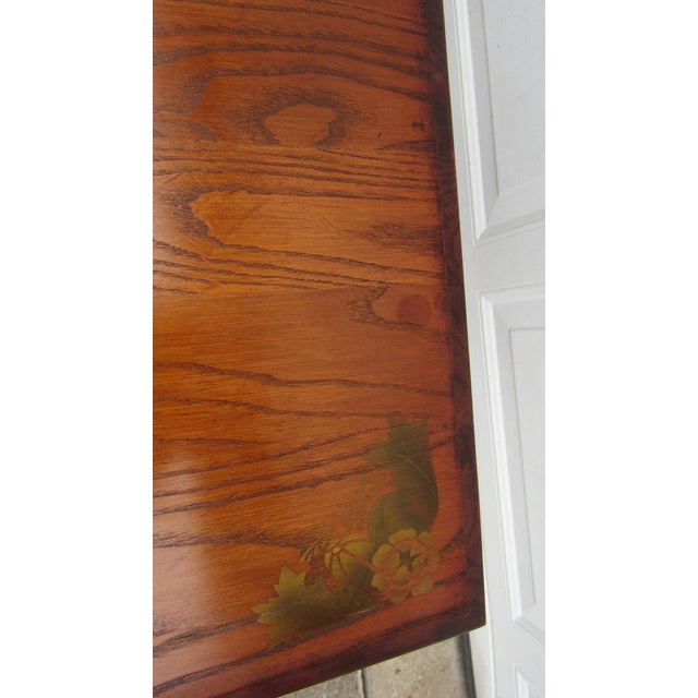 Wood Vintage Pair of Hitchcock End Side Tables Farmhouse Designer For Sale - Image 7 of 9