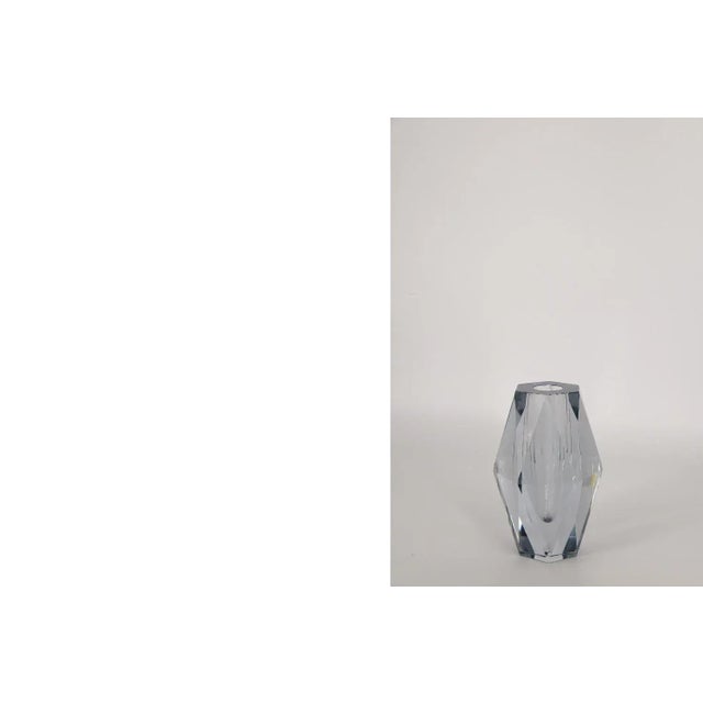 This Diamond glass vase was designed by Asta Strömberg for the Swedish glass factory Strömbergshyttan during the 1960s....