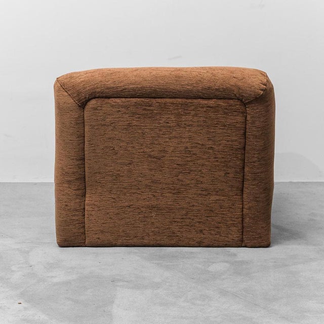 Brown 2-Seater Modular Sofa in Brown Fabric, 1970s, Set of 2 For Sale - Image 8 of 12