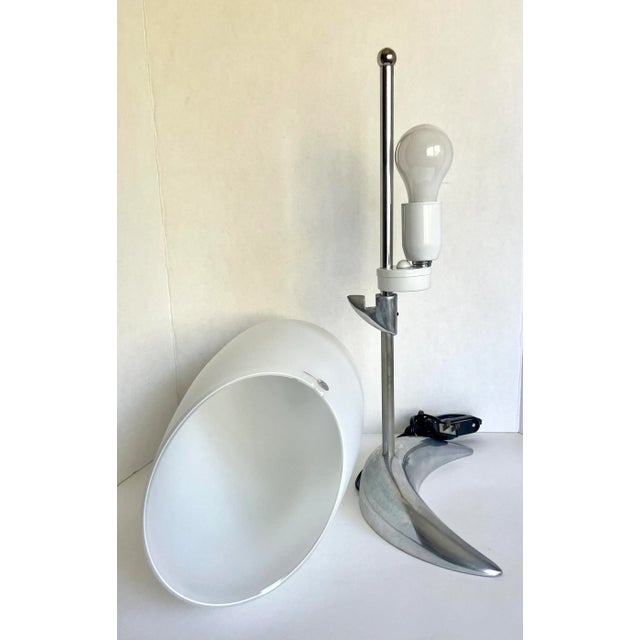 1970s Vetri Murano Italian Glass and Chrome "Floating" Modern Lamp For Sale - Image 10 of 13