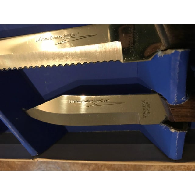 Vintage Japanese Lifetime Cutlery Jet Cut Carving Set For Sale In West Palm - Image 6 of 11