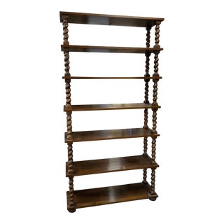 Mid 20th Century Wooden Spiral Shelf For Sale