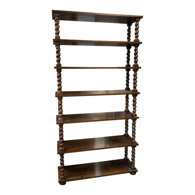 Mid 20th Century Wooden Spiral Shelf For Sale