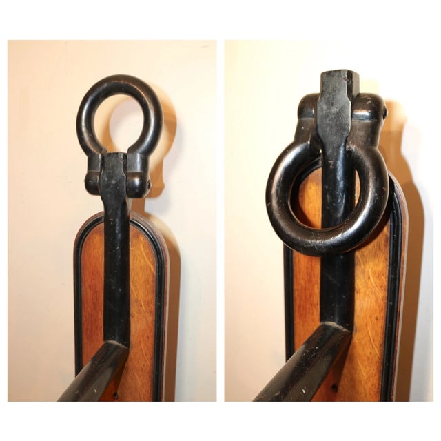Wood Rare Antique 1800's J Hope Handmade Anchor Nautical Umbrella Cane Holder Stand For Sale - Image 7 of 12