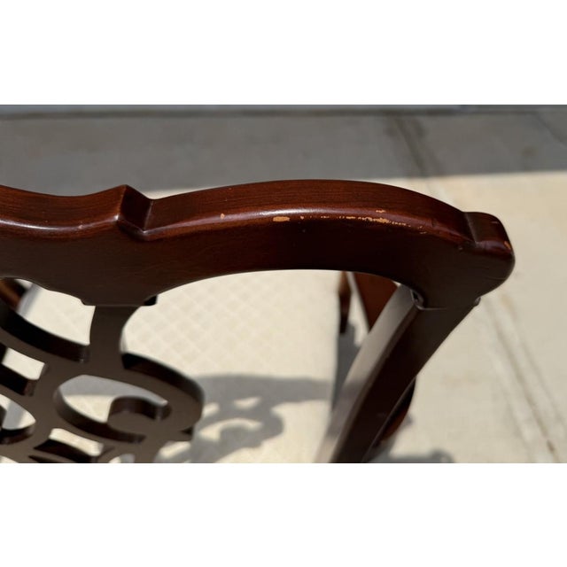 Late 20th Century Set of 6 Mahogany Chippendale-Style Dining Chairs For Sale - Image 15 of 16