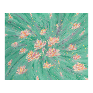 Flowering 9 Stretched Canvas Original Acrylic 8" X 10" Painting Floral Wall Art