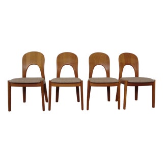 Morten Dining Chairs in Teak by Niels Koefoed for Hornslet Møbelfabrik, 1960s, Set of 4 For Sale