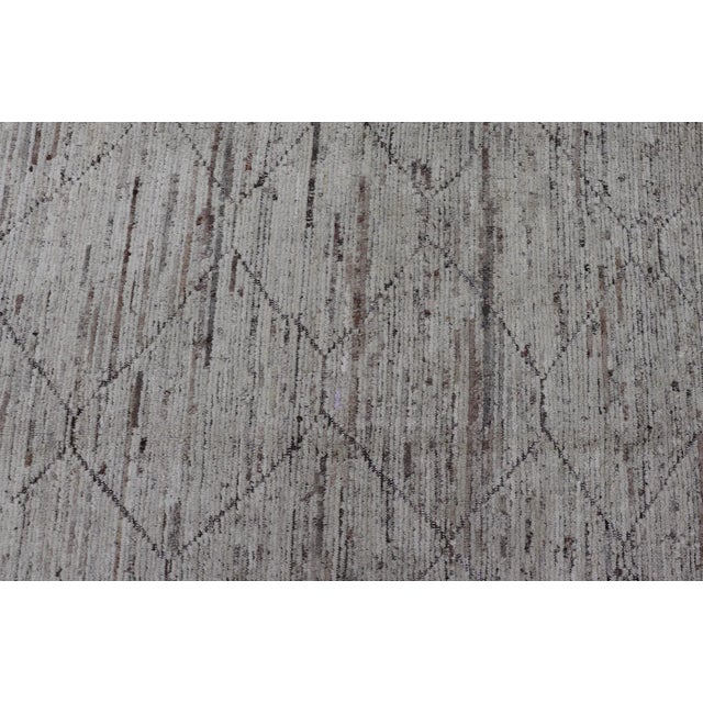 Textile Modern Casual Hand Hand Knotted Tribal Rug by Keivan Woven Arts 10'9 X 13'3 For Sale - Image 7 of 11