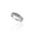 Metal Natural Blue Sapphire Diamond Wedding Band Crafted in 18k Gold Size 7 For Sale - Image 7 of 13
