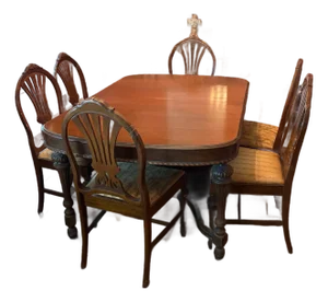 Antique 9-Piece Mahogany Dining Set - Excellent Restoration Project