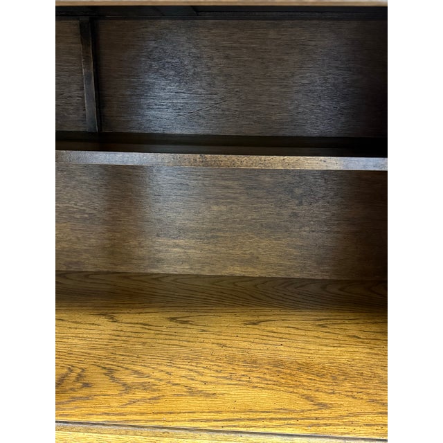 Century Furniture English Tudor Style Oak Wood Sideboard For Sale - Image 12 of 12