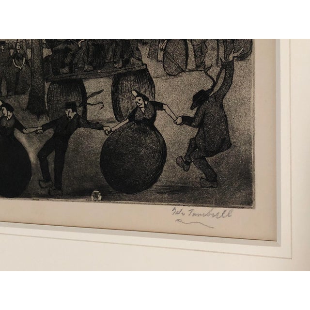 Folk Art Gale Turnbull Signed Framed Etching Artwork, 1920's For Sale - Image 3 of 10