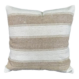 Turkish Hemp Pillow Cushion Natural Beige Brown Pillow Cushion Cover 24x24 For Sale