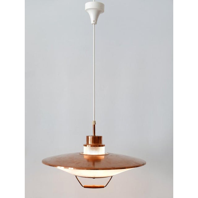 Metal Mid-Century Modern Scandinavian Copper Pendant Lamp, 1960s For Sale - Image 7 of 18