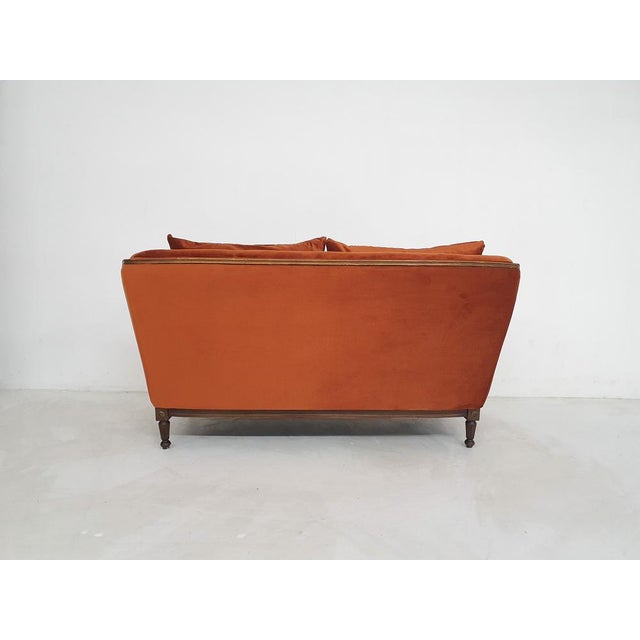 Wood Art Deco 2-Seater Sofa, Netherlands, 1940s For Sale - Image 7 of 14