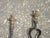 Vintage French Country Black Wrought Iron Set of Two Fireplace Tools For Sale - Image 14 of 15