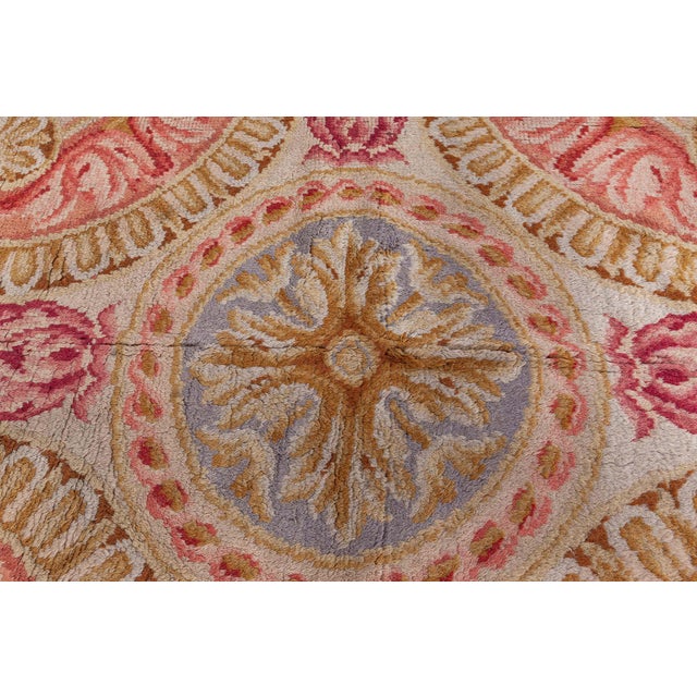 Antique French Savonnerie Wool Rug For Sale - Image 9 of 9