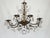 1950s Antique 8 Arm Sweet Sensational Brass Cut Lead Glass Crystal Chandelier For Sale - Image 5 of 15