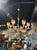 Modern Modernist Gold Murano Glass and Brass 8 Light Chandelier For Sale - Image 3 of 7